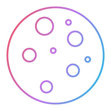 Ay çizgisi simgesi beyaz arkaplanda izole edildi. Renkli taslak konsepti. vektör.