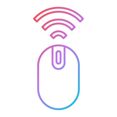 Bilgisayar faresi simgesi. Web için kablosuz yönlendirici vektör simgelerinin düz çizimi