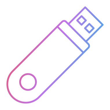 usb flash disk simge vektör illüstrasyon tasarımı