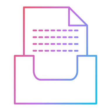 dosya belgesi simgesi, vektör illüstrasyonu