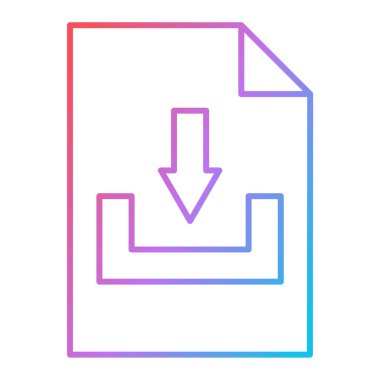 Soyut arkaplanda indirme simgesi izole edildi