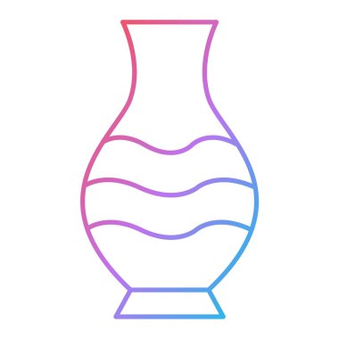 vazo simgesi. Web için su sürahi vektör simgelerinin özet çizimi