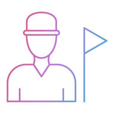 man line simgesi vektör çizimi tasarımı