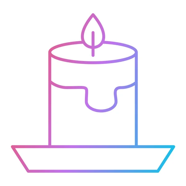 Candle Icon Web Design — Stock Vector