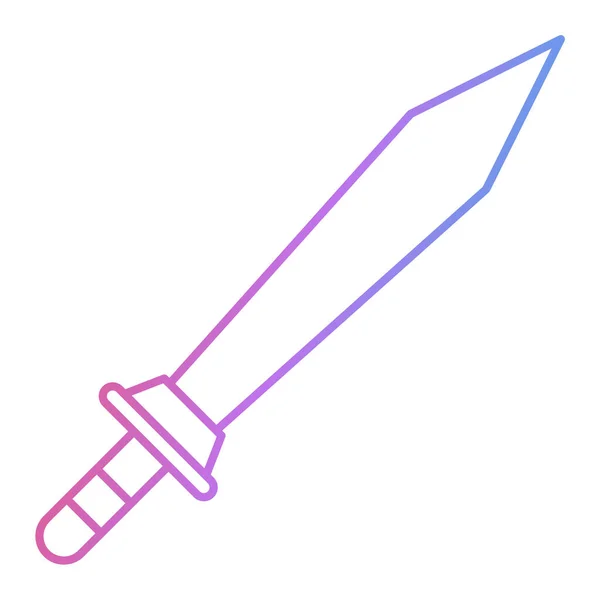 Sword Icon Outline Illustration Dagger Vector Icons Web — Archivo Imágenes Vectoriales