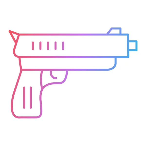 Pistola Icono Vector Ilustración — Vector de stock