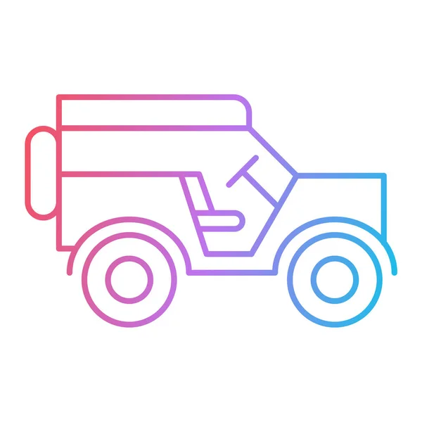 Auto Fahrzeug Linie Symbol Vektor Illustration — Stockvektor