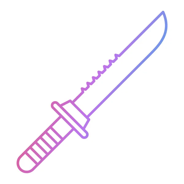 Cuchillo Vector Icono Signo Línea Delgada Ilustración Del Símbolo Contorno — Vector de stock