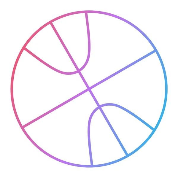 Basketball Ball Icon Vector Thin Line Sign Isolated Contour Symbol — Stock vektor