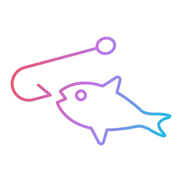 Icono Pescado Vector Ilustración — Vector de stock