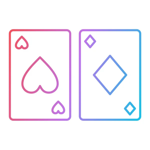 Vector Ilustración Conjunto Cuatro Cartas Juego — Vector de stock