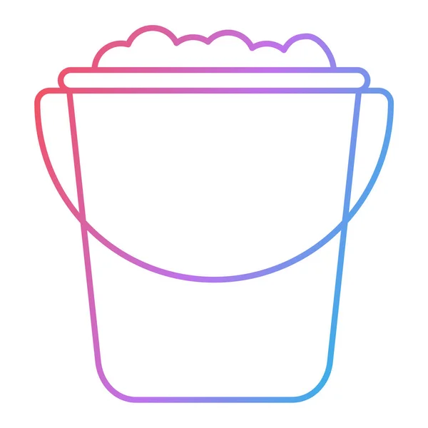 Watering Bucket Icon Outline Illustration Water Pot Vector Icons Web — стоковый вектор