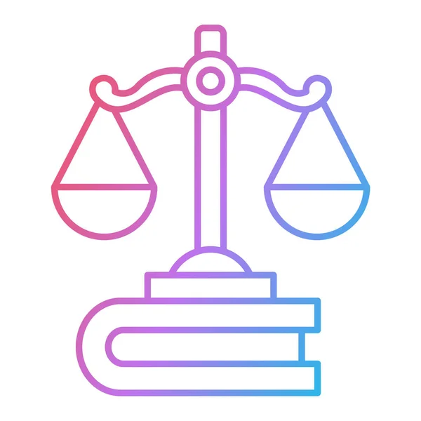 Νόμος Και Δικαιοσύνη Εικονίδιο Περίγραμμα Κλίμακες Διάνυσμα Σύμβολο Για Σχεδιασμό — Διανυσματικό Αρχείο