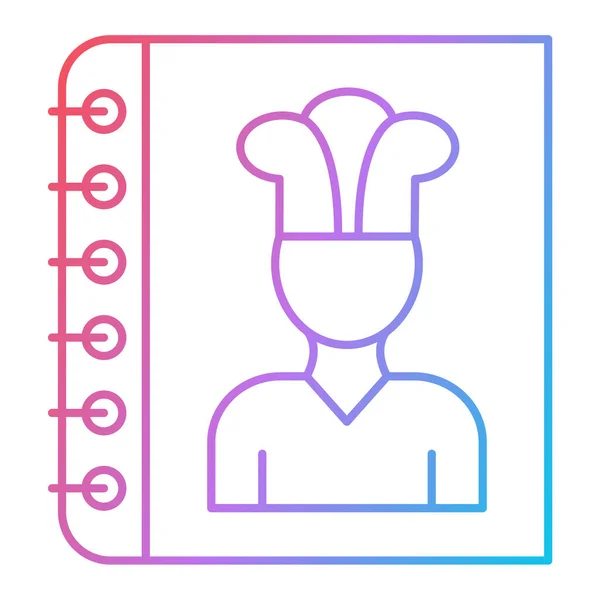 Ilustração Vetor Ícone Chef — Vetor de Stock