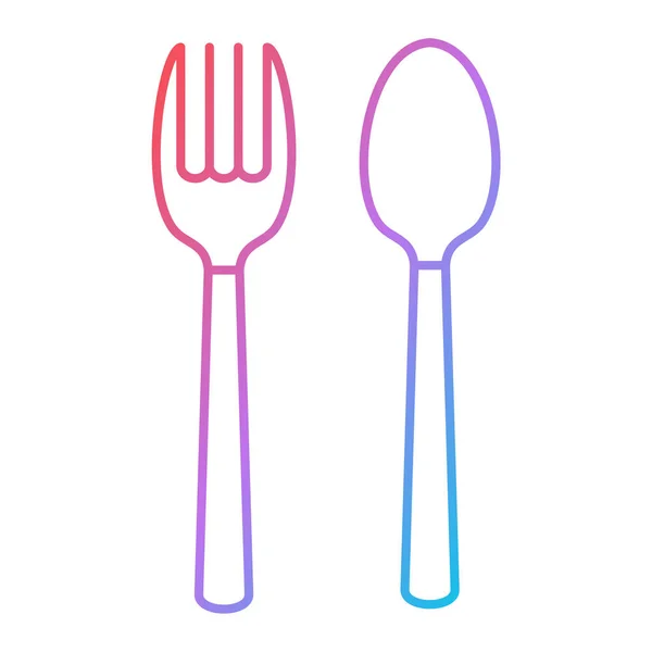 Fork Spoon Icon Vector Illustration Graphic Design — Stock Vector