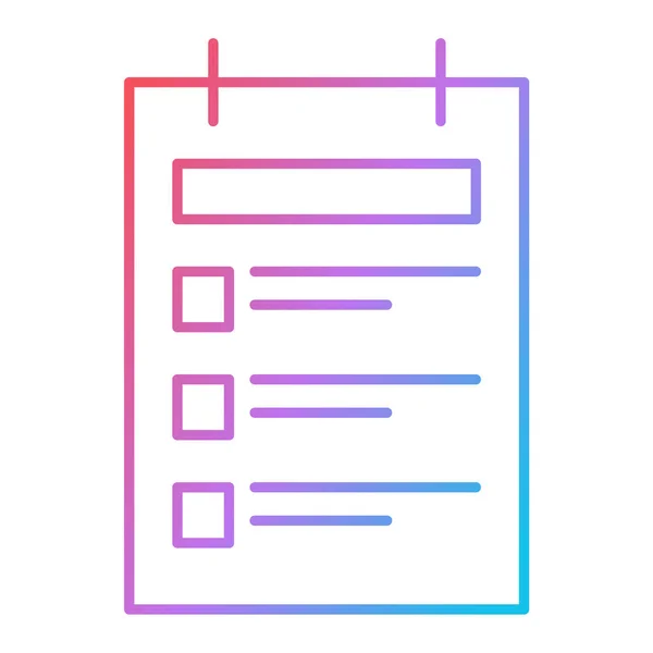 Checklist Icône Vecteur Isolé Sur Fond Blanc Pour Conception Votre — Image vectorielle