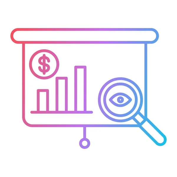 Financial Analysis Icon Vector Illustration — Stock Vector