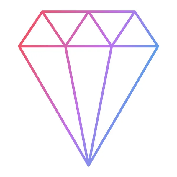 Icono Diamante Vector Ilustración — Vector de stock