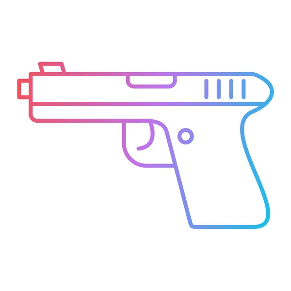 Icono Pistola Sobre Fondo Aislado — Vector de stock