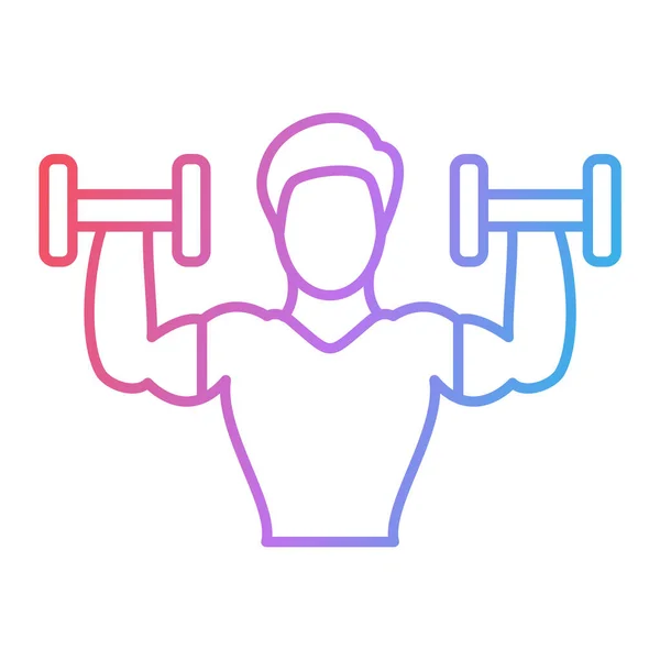 Icône Fitness Culturisme Illustration Vectorielle — Image vectorielle