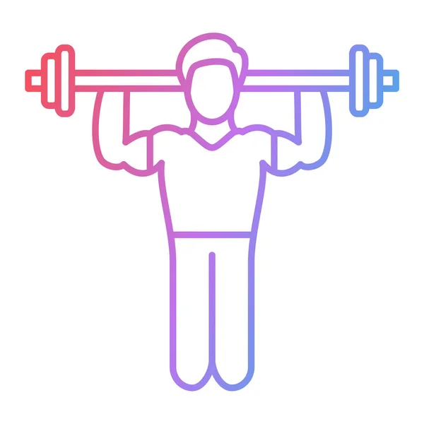 Fitness Vücut Geliştirme Simgesi Vektör Illüstrasyonu — Stok Vektör