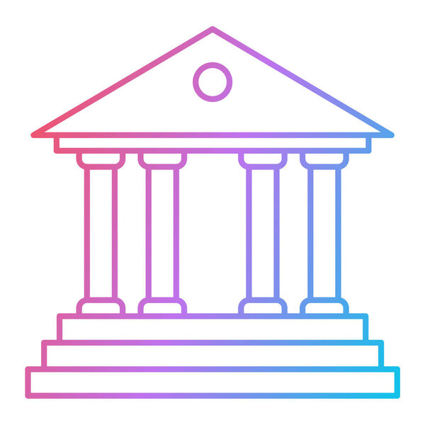 иконка здания банка. набросок изображения векторного символа суда веб-дизайн