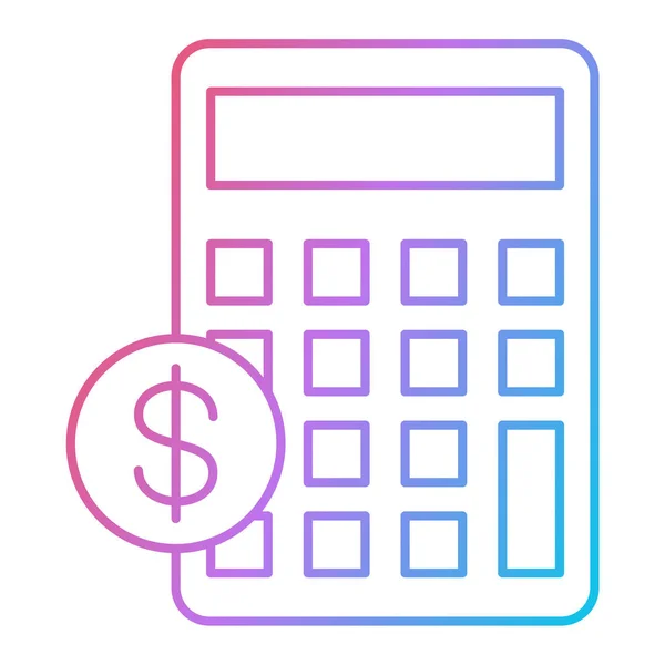 Calculadora Com Dinheiro Moedas Design Ilustração Vetorial — Vetor de Stock