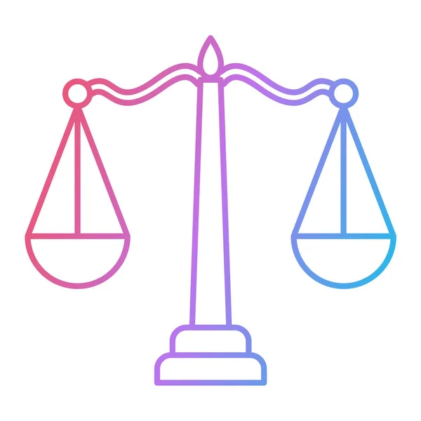 Ikona Práva Spravedlnosti Vektorová Ilustrace — Stockový vektor