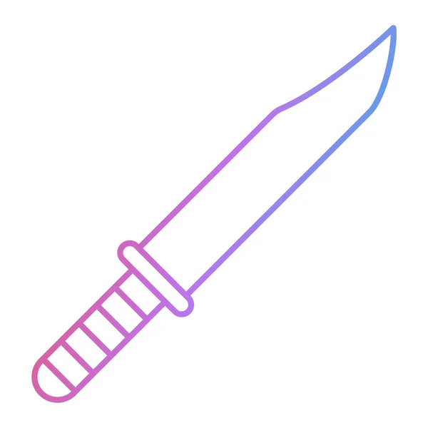 Icono Del Cuchillo Esquema Ilustración Los Iconos Vectoriales Daga Para — Vector de stock