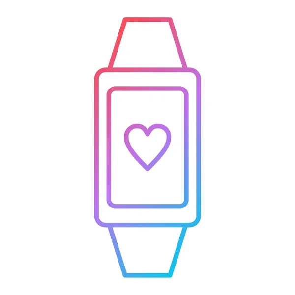 Smartwatch Con Diseño Ilustración Vectores Frecuencia Cardíaca — Vector de stock
