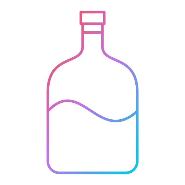 Bottiglia Icona Del Vino Disegno Grafico Vettoriale Illustrazione — Vettoriale Stock