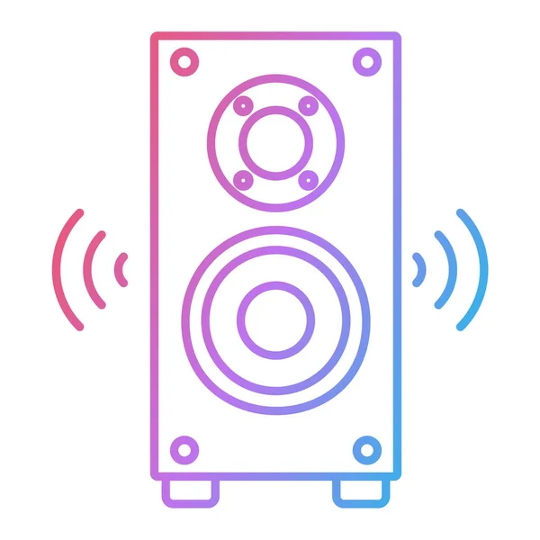 Vettore Icona Del Sistema Audio Segno Del Lettore Musicale Illustrazione — Vettoriale Stock