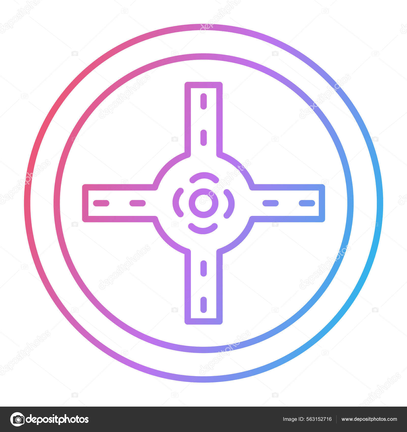 Target Icon Thin Line Symbol Circle Cross Style Stock Vector Image by ...