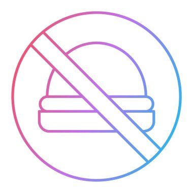 Gıda simgesi olmayan vektör illüstrasyonu