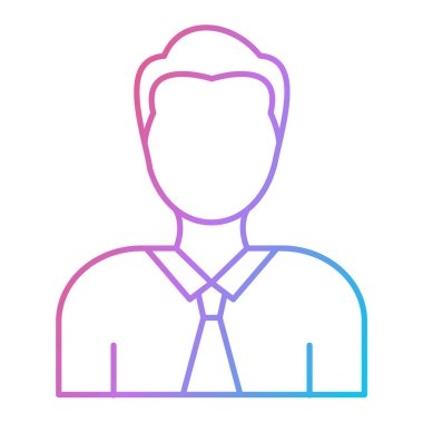 Adam avatar ikonu. Yüzü olmayan kişi vektör çizimi. insanlar sembolü