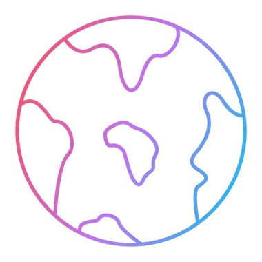 Yeryüzü ikon vektör çizimi