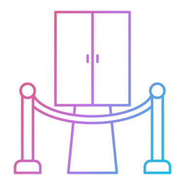 beyaz arkaplanda izole edilmiş bariyer simgesi vektörü Web ve mobil uygulama tasarımı, hangar logosu konsepti