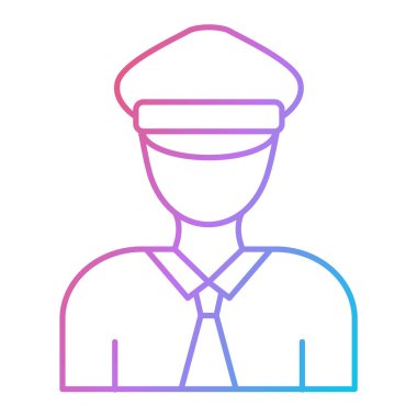 Erkek ikonu. Web için işçi vektör çizgisi simgelerinin özet çizimi