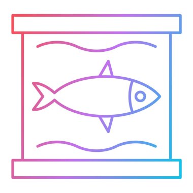 balık simgesi vektör illüstrasyonu