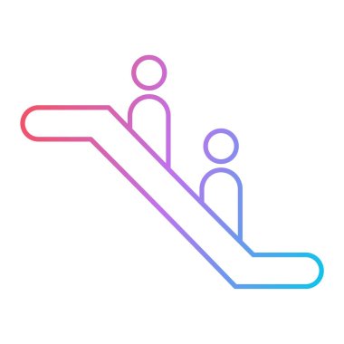 yürüyen merdiven ikonu vektör illüstrasyonu