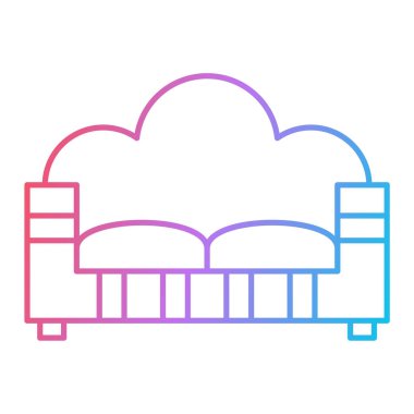 kanepe koltuğu ikon vektör illüstrasyon tasarımı