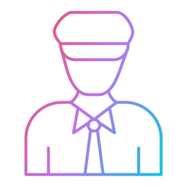 Erkek ikonu. Web için polis vektör simgelerinin özet çizimi