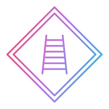 Bir merdiven simgesinin vektör çizimi