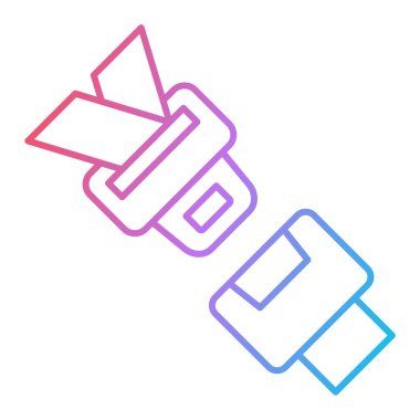 Beyaz arkaplanda ince bir dış hat simgesinin çizgi çizimi