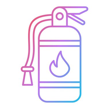 Yangın söndürme ikonu. Web için gaz hidrantı vektör simgelerinin özet çizimi