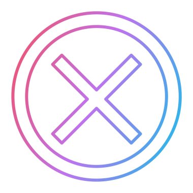 Simge vektör illüstrasyonunu iptal et