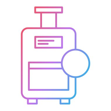 bavul ikonu vektör illüstrasyonu