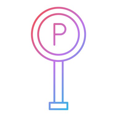 İşareti simgesi Otopark, illüstrasyon vektör