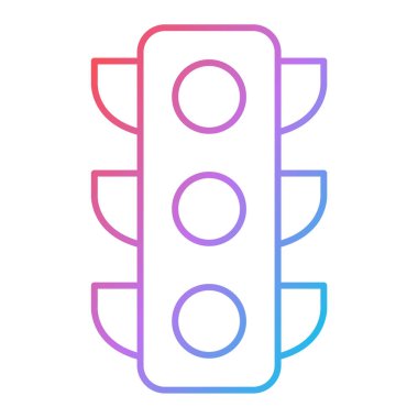 Trafik ışığı simgesi, vektör illüstrasyonu