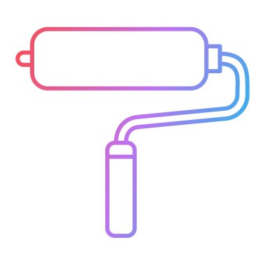 Boya silindiri ikonu. İnce çizgi tasarımı. vektör illüstrasyonu.